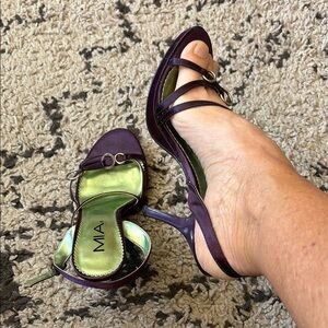 MIA Women's Chic Purple Strappy Heels